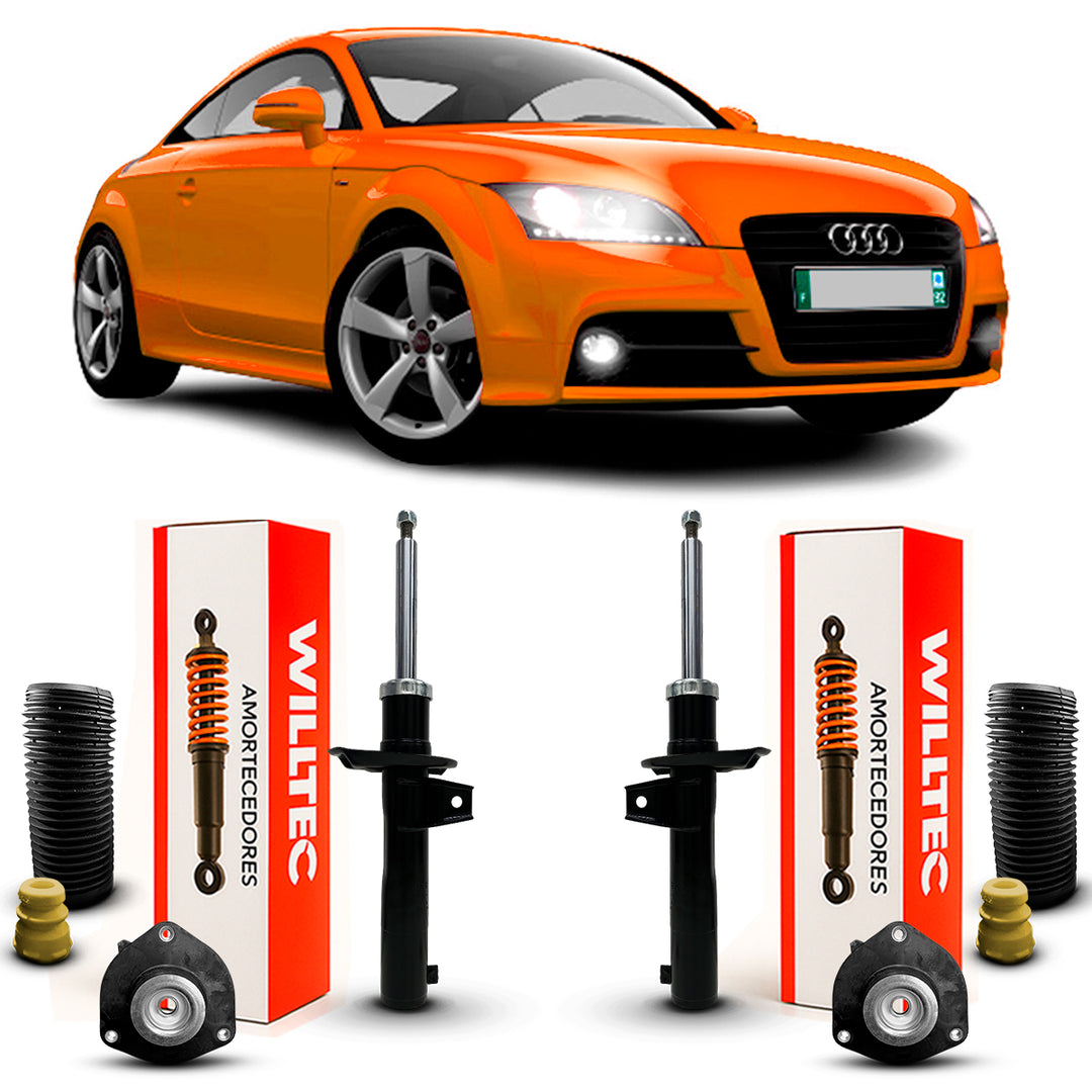 Par Amortecedor  + Kit Coxim Dianteiro Audi TT 2007 A 2014