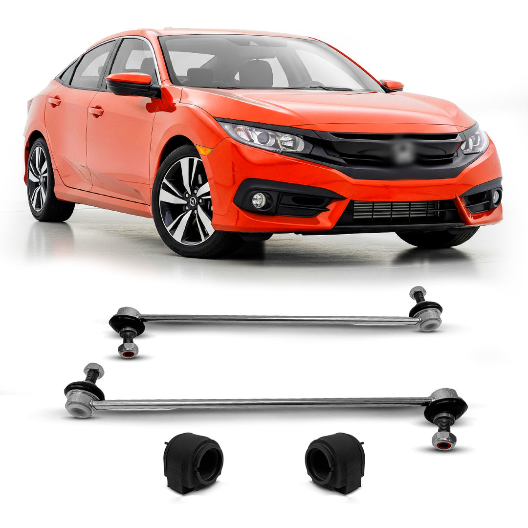 Par Bieleta + Bucha Suspensão Dianteira Honda Civic 2017 a 2021