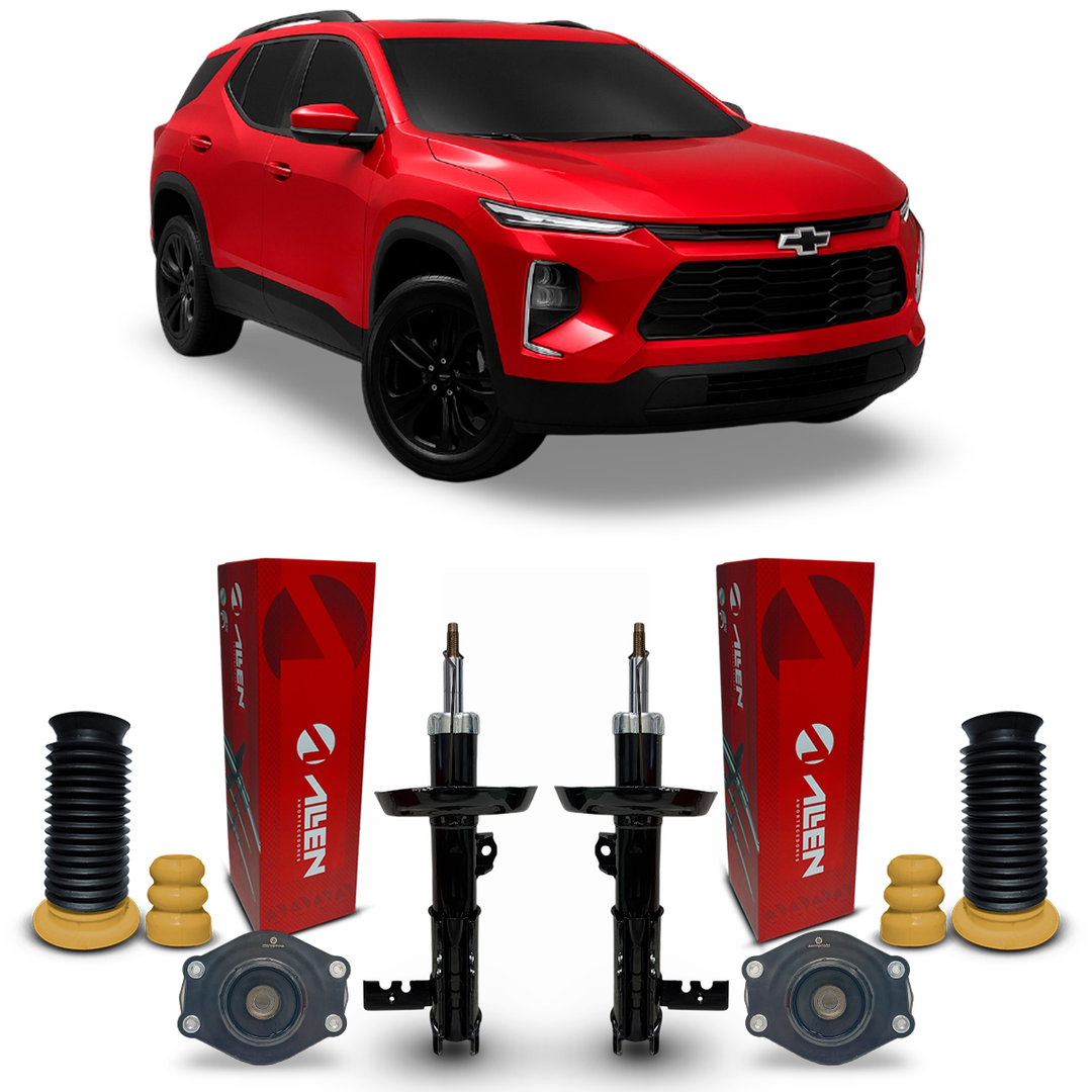 Par Amortecedor Dianteiro + Kit Coxim Suporte Reparo Batente Coifa Suspensão Dianteira Chevrolet Equinox 2025